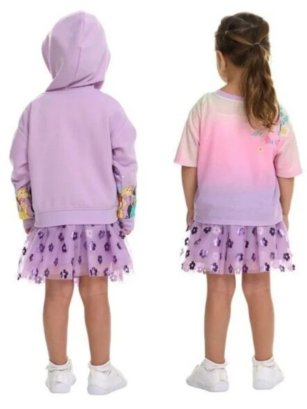 Disney Princess 3 piece Tutu Set Jacket Tutu Skirt and Shirt Purple 2T